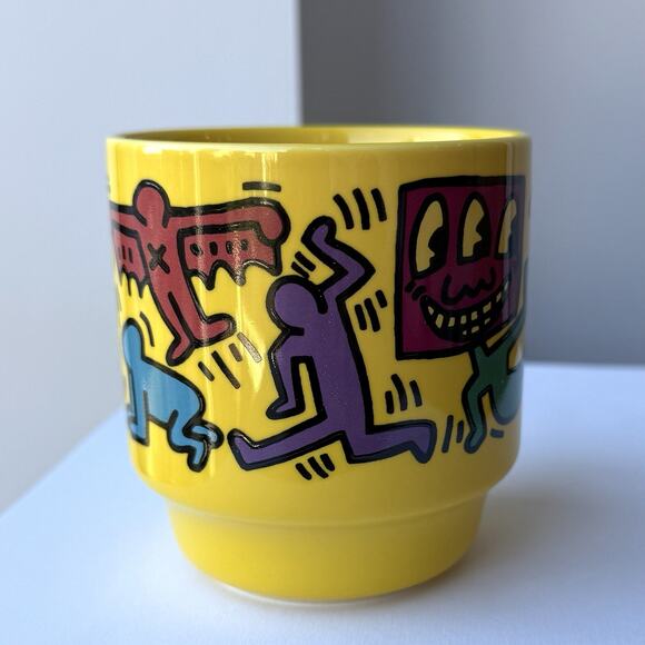 Keith Haring Luna Luna Yellow Graphic Coffee Mug Cup by Artestar - Porcelain - Picture 3 of 7